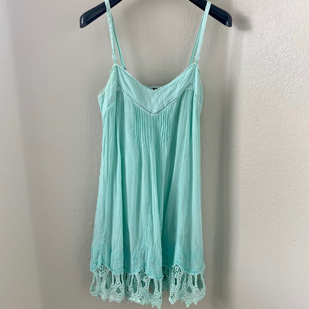 Free People Aqua Flowy Dress